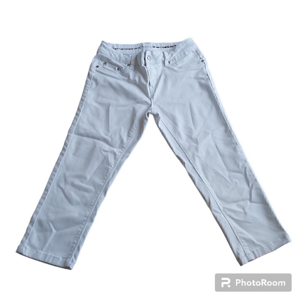 NWOT Suko Jeans Women's Mid Rise White Stretch Denim Skinny Leg Capris - Size 4